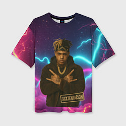 Женская футболка оверсайз XXXTentacion с цепью