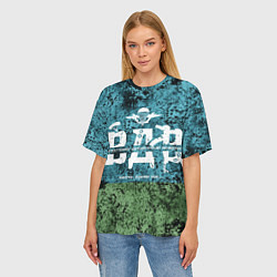 Футболка оверсайз женская Флаг десантников ВДВ, цвет: 3D-принт — фото 2