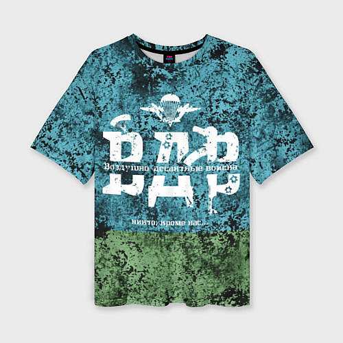 Женская футболка оверсайз Флаг десантников ВДВ / 3D-принт – фото 1