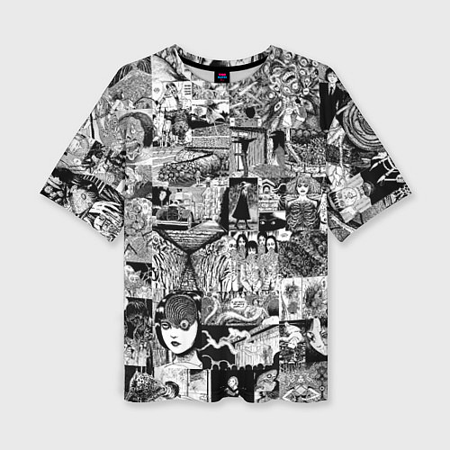 Женская футболка оверсайз Horror World of Junji Ito / 3D-принт – фото 1