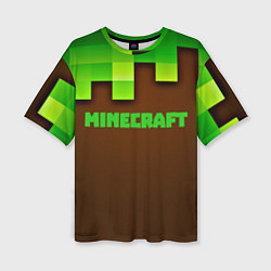 Женская футболка оверсайз Minecraft forever