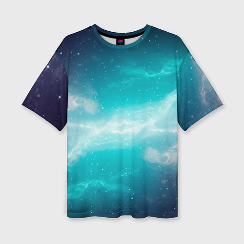 Женская футболка оверсайз Галактическое сияние небес / 3D-принт – фото 1