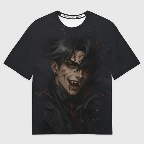 Женская футболка оверсайз Ризли вампирская тематика / 3D-принт – фото 1