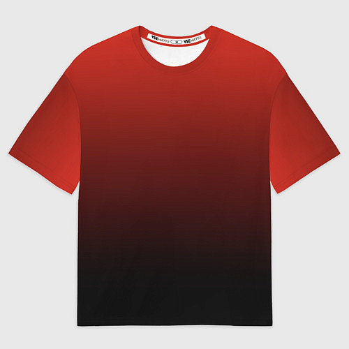 Женская футболка оверсайз Red gradient / 3D-принт – фото 1