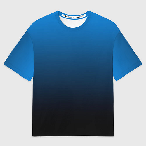 Женская футболка оверсайз Blue gradient / 3D-принт – фото 1