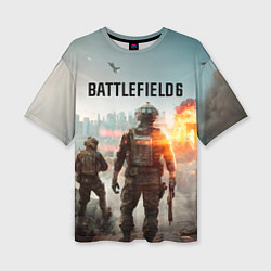 Футболка оверсайз женская Солдаты из Battlefield 6, цвет: 3D-принт
