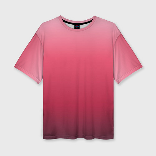 Женская футболка оверсайз Градиент гранатовый / 3D-принт – фото 1