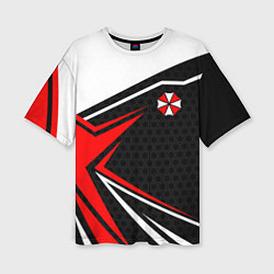 Женская футболка оверсайз Umbrella - red uniform