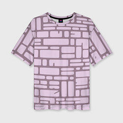 Футболка оверсайз женская Кирпичная кладка, цвет: 3D-принт