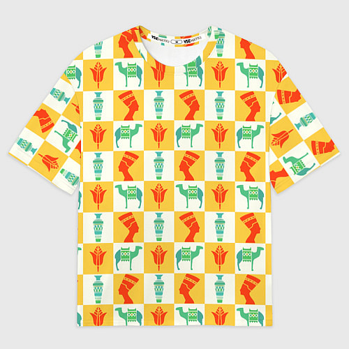 Женская футболка оверсайз Мотивы Египта / 3D-принт – фото 1