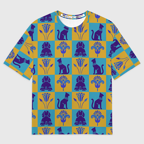 Женская футболка оверсайз Символы Египта / 3D-принт – фото 1