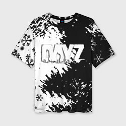 Футболка оверсайз женская Dayz зима краски, цвет: 3D-принт