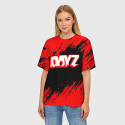 Футболка оверсайз женская Дейз штрихи красок, цвет: 3D-принт — фото 2