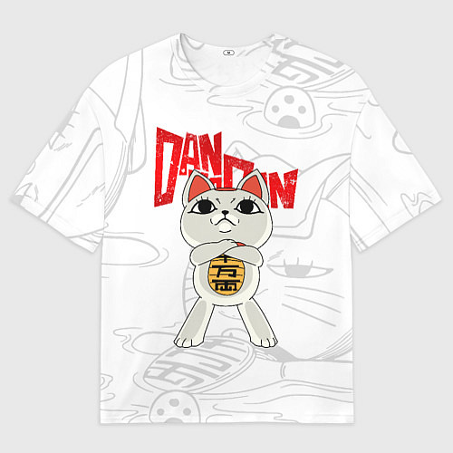 Женская футболка оверсайз Dandadan - манеки неко / 3D-принт – фото 1