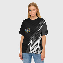 Футболка оверсайз женская Российская империя - спортивный, цвет: 3D-принт — фото 2