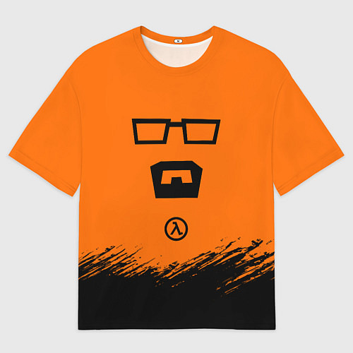 Женская футболка оверсайз Халф лайф - фримен / 3D-принт – фото 1