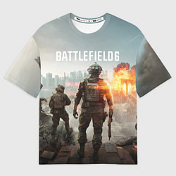 Футболка оверсайз женская Битва за Бруклин из Battlefield 6, цвет: 3D-принт