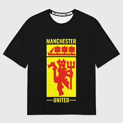 Футболка оверсайз женская Манчестер Юнайтед дьявол, цвет: 3D-принт