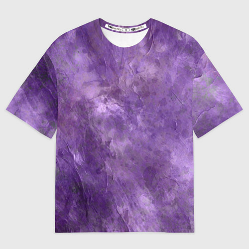 Женская футболка оверсайз Абстракция - violet oil painting / 3D-принт – фото 1