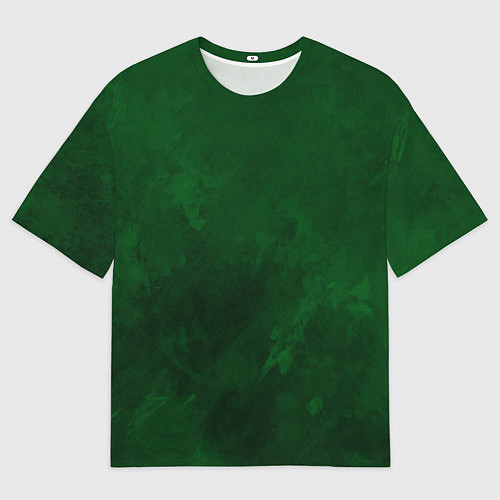 Женская футболка оверсайз Абстракция - drops on an emerald / 3D-принт – фото 1