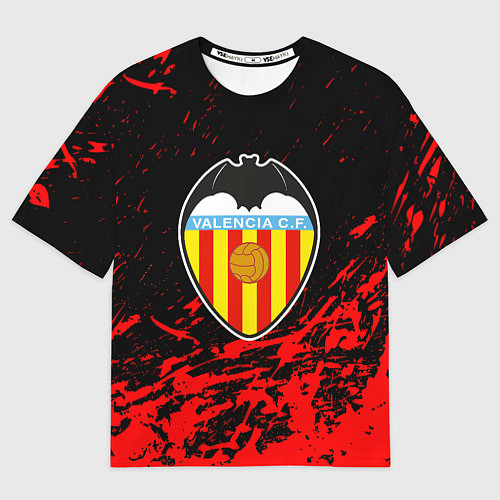 Женская футболка оверсайз Валенсия брызги красок / 3D-принт – фото 1