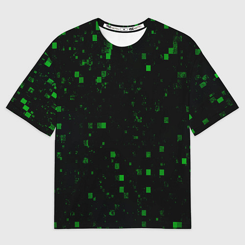 Женская футболка оверсайз Color green khaki / 3D-принт – фото 1