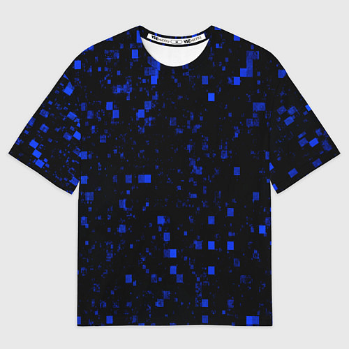 Женская футболка оверсайз Color blue khaki / 3D-принт – фото 1