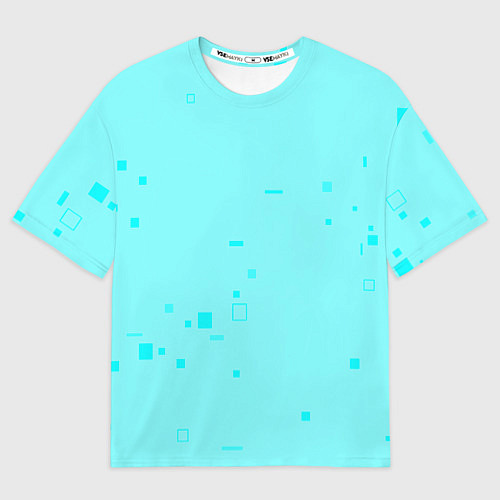 Женская футболка оверсайз Color light blue shapes / 3D-принт – фото 1