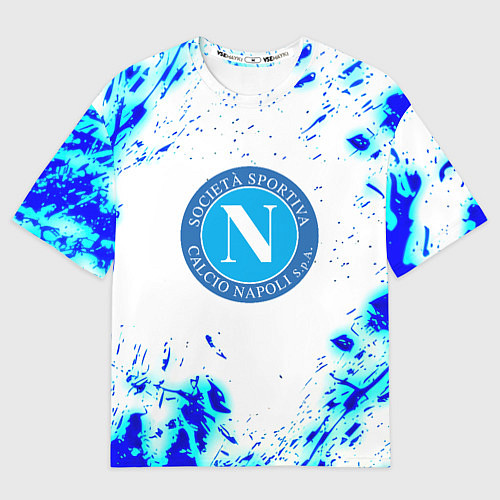 Женская футболка оверсайз Наполи текстура краски / 3D-принт – фото 1