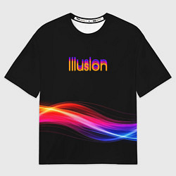 Женская футболка оверсайз Illusion