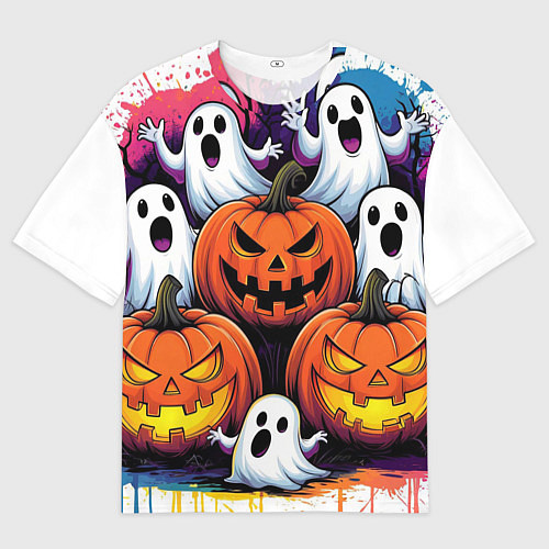 Женская футболка оверсайз Happy Halloween 25 / 3D-принт – фото 1