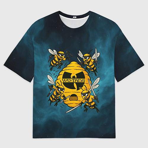 Женская футболка оверсайз Wu-tang clan пчелы / 3D-принт – фото 1