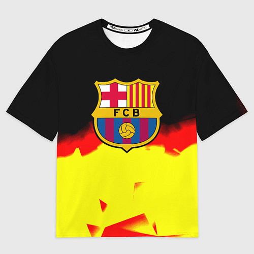 Женская футболка оверсайз Borussia абстракция золото геометрия / 3D-принт – фото 1