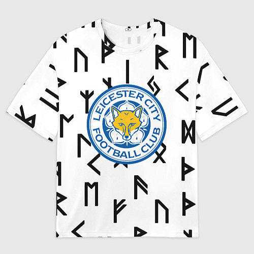 Женская футболка оверсайз Лестер сити символы митстические / 3D-принт – фото 1