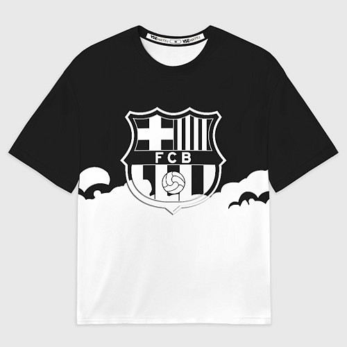 Женская футболка оверсайз Барселона облака краски / 3D-принт – фото 1