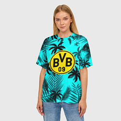 Футболка оверсайз женская Borussia неоновые тропики гта, цвет: 3D-принт — фото 2