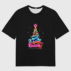 Женская футболка оверсайз Christmas tree gifts