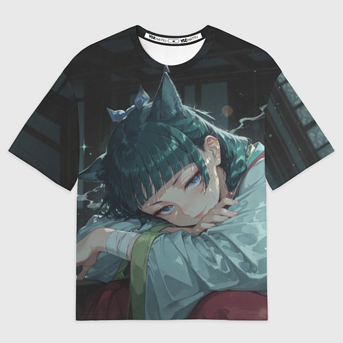 Женская футболка оверсайз Маомао с кошачьими ушками / 3D-принт – фото 1