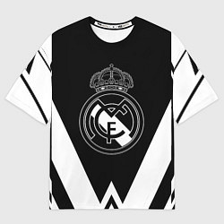 Женская футболка оверсайз Real Madrid геометрия спорт