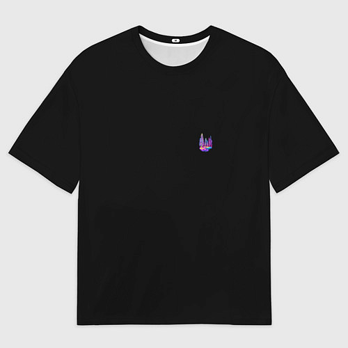 Женская футболка оверсайз Neon forest / 3D-принт – фото 1