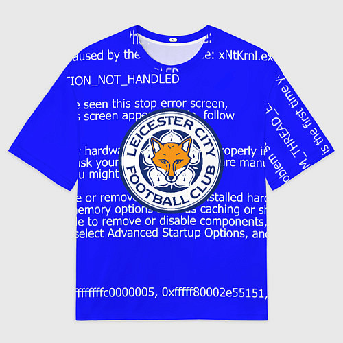 Женская футболка оверсайз Лестер сити код / 3D-принт – фото 1