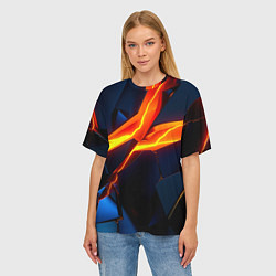 Футболка оверсайз женская Plate fractures, цвет: 3D-принт — фото 2
