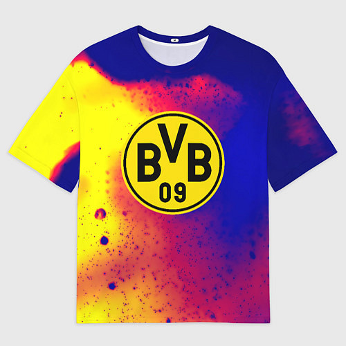 Женская футболка оверсайз Borussia космические краски / 3D-принт – фото 1