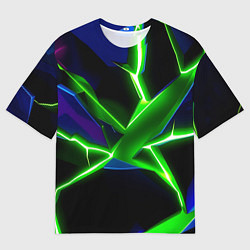 Женская футболка оверсайз Green glow