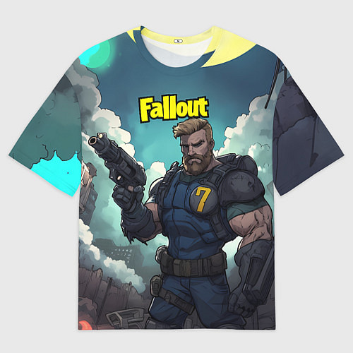 Женская футболка оверсайз Fallout седьмой / 3D-принт – фото 1