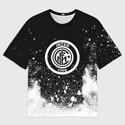 Футболка оверсайз женская Inter белый всплеск краско, цвет: 3D-принт