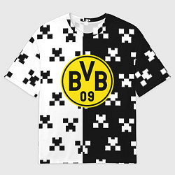 Женская футболка оверсайз Borussia pattern minecraft