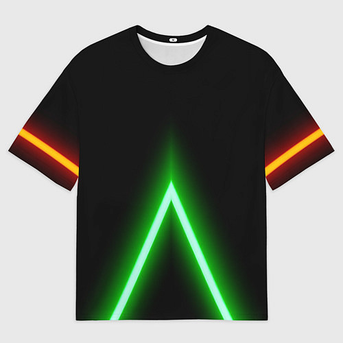 Женская футболка оверсайз Color neon green / 3D-принт – фото 1