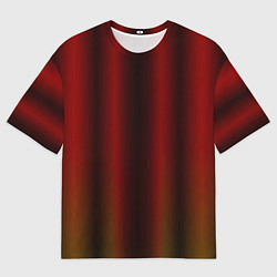 Женская футболка оверсайз Neon red orange lines