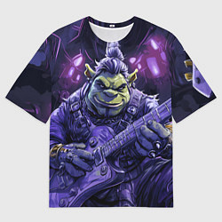 Футболка оверсайз женская Гитарист Шрек, цвет: 3D-принт